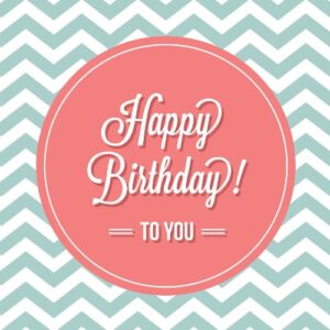 Printed birthday card