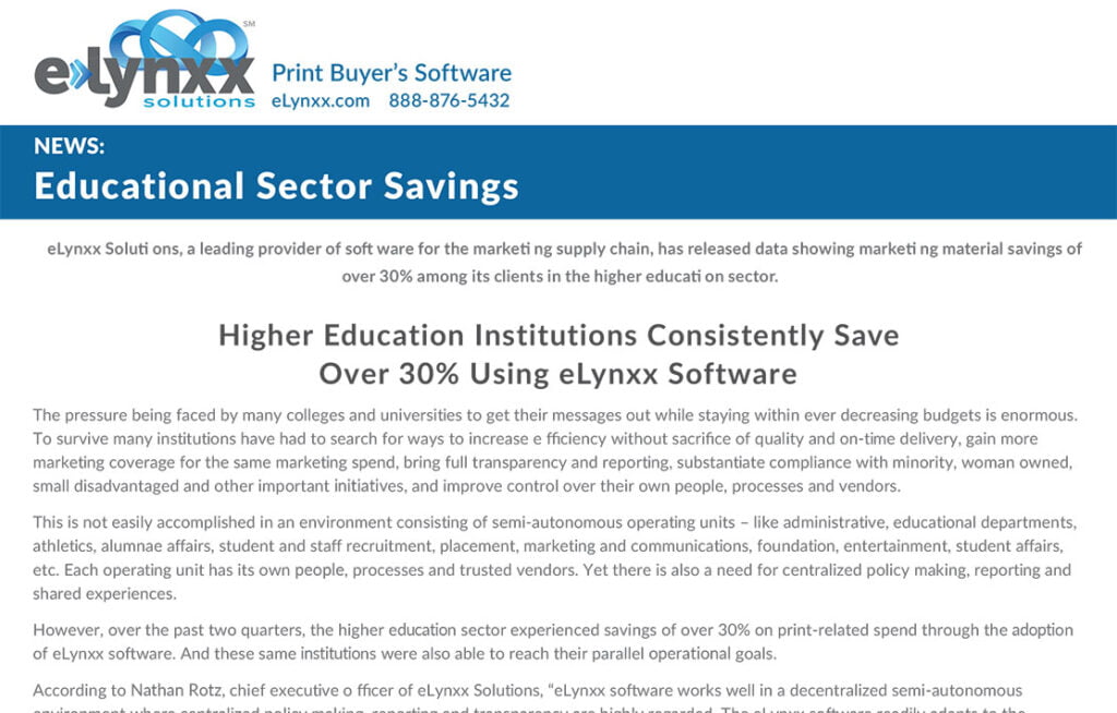 Educational Sector Savings
